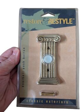 Vintage 1997 Restore And Restyle Roman Column Doorbell Button NEW